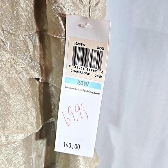 London Times Woman Champagne Dress NWT Size 20 - Picture 5 of 8